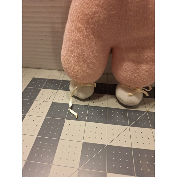 Vintage Russ Terry Cloth Baby Doll Rattle Plush Printed Fabric Face - Picture 2 of 6